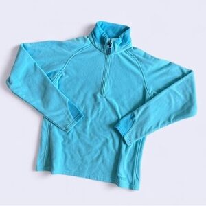 Marmot 00s Light Blue Fleece 1/4 Zip Pullover Logo Detail Quarter Zip L